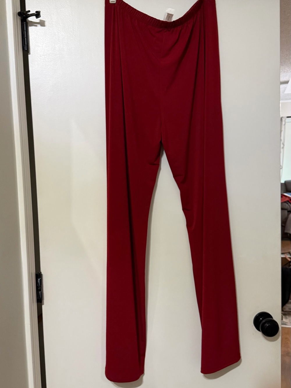 Honeyme Women’s Elastic-Waist Wide-Leg Pants - Dark Red